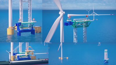 Application example of on-site maintenance operation on floating offshore wind turbine