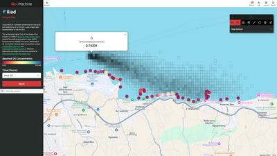 Geomachine visualization of the oil spill pilot