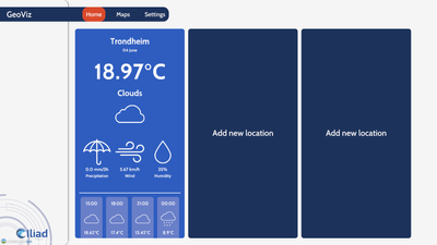 Homepage with weather widget